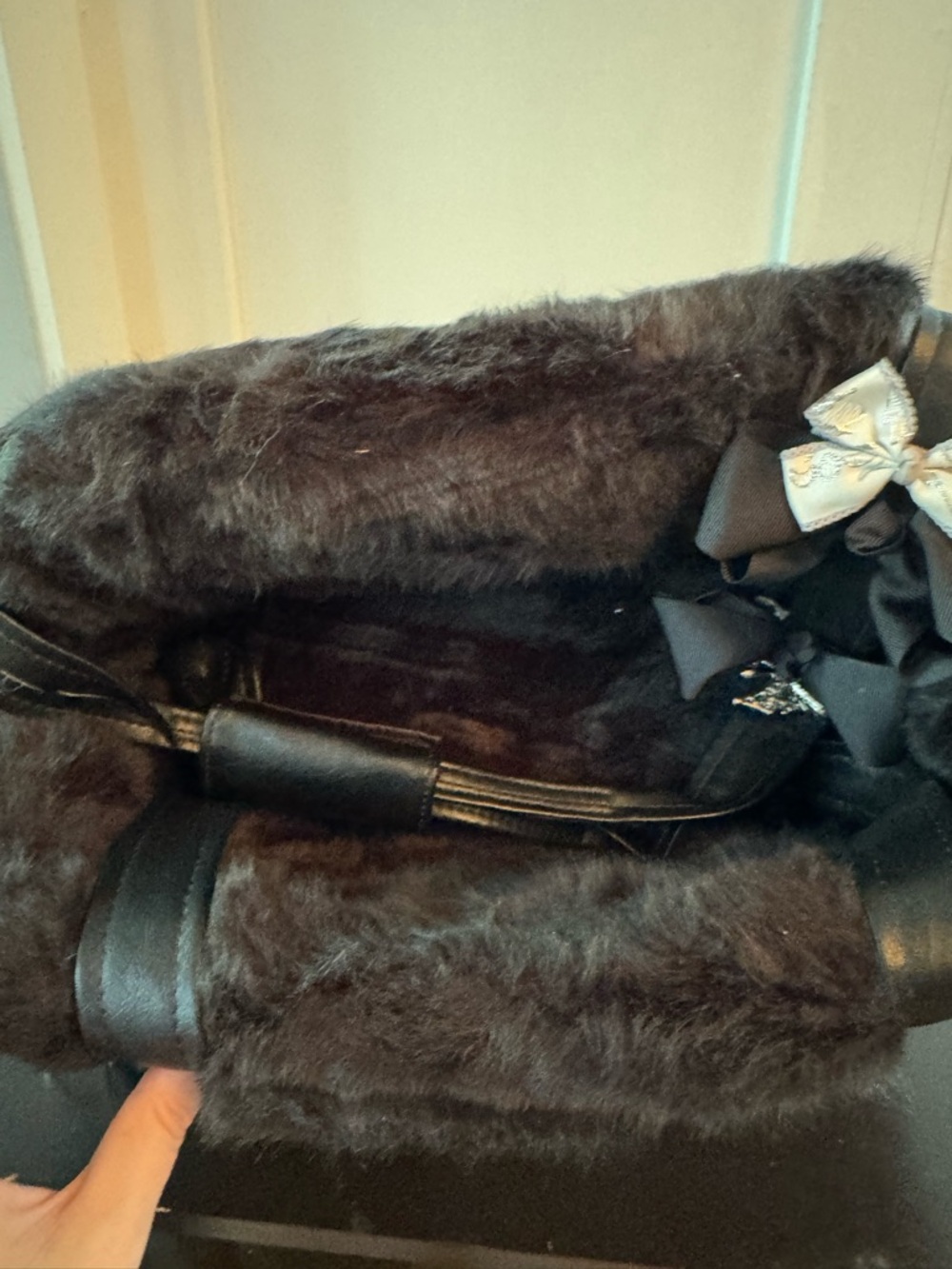 Custom Handmade Black Small Pet Carrier w/Rhinestones - Picture 16 of 16